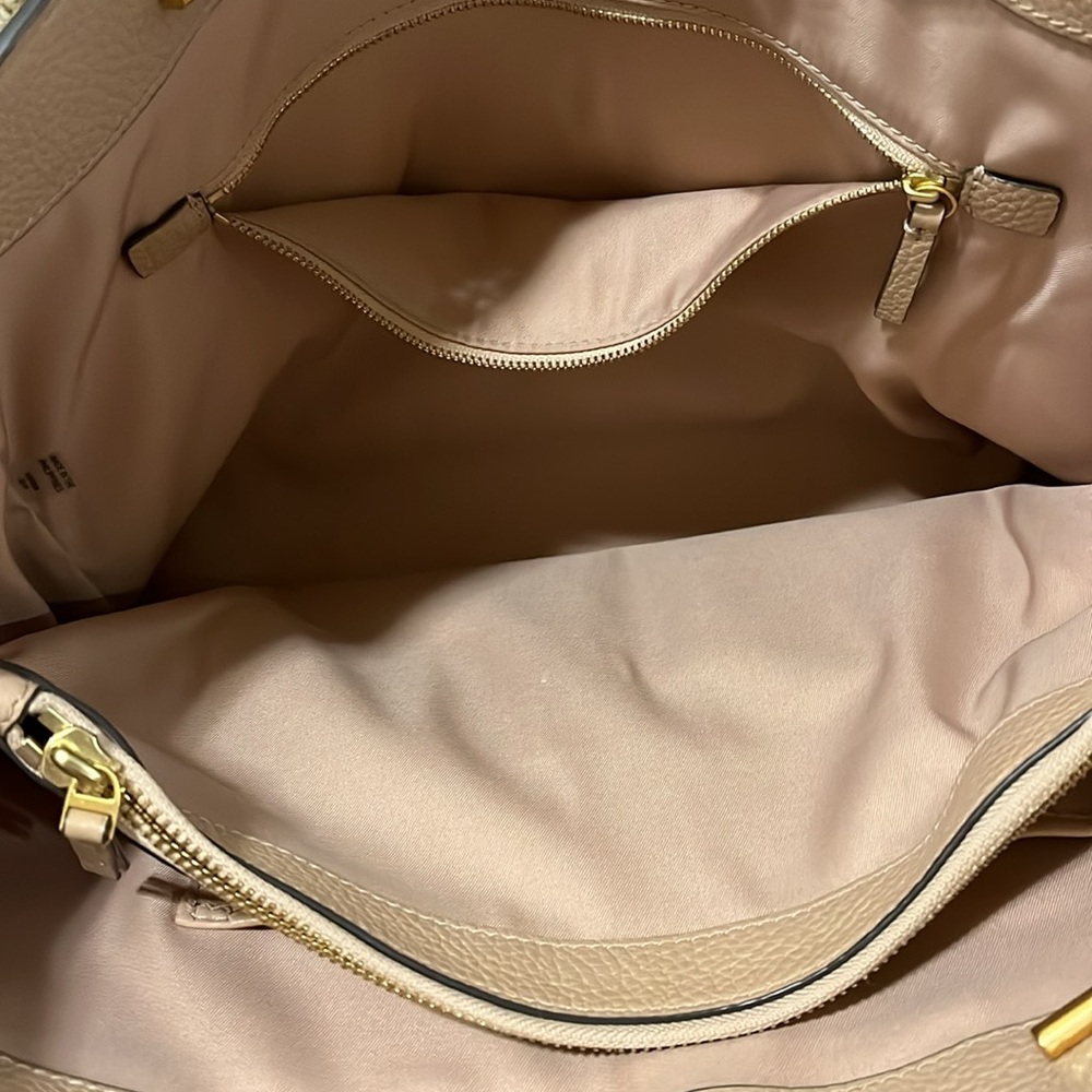 Tory Burch Carter Tote Nude Pink Pebbled Leather - Picture 8 of 10